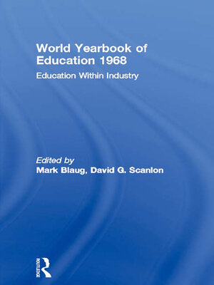 cover image of World Yearbook of Education 1968